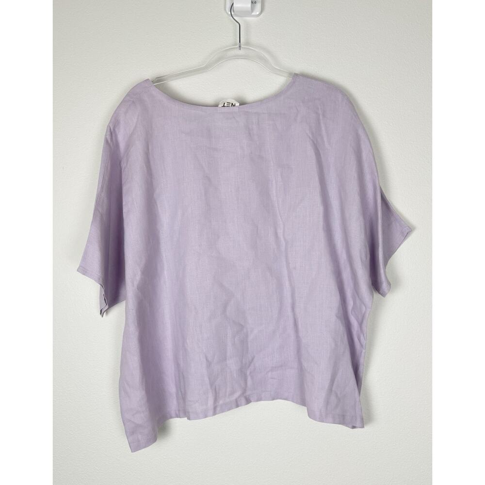 Planet Top Shirt Top One Size Fits All Boxy Nylon Purple Lilac USA MADE - Picture 2 of 10